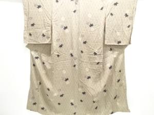 アンティーク　紋錦紗花に紅葉模様着物